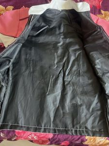 Ferrari Pink White Leather Jacket
