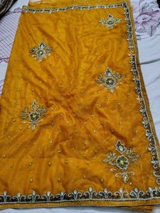 Elegant Mustard Saree with Blouse