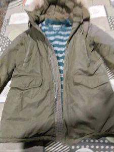 Men's Green sweater and  jacket fur winter