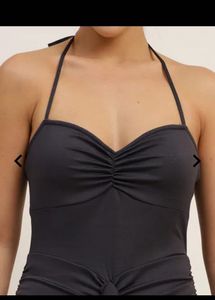 SHEIN Halter Neck Ruffle Dress