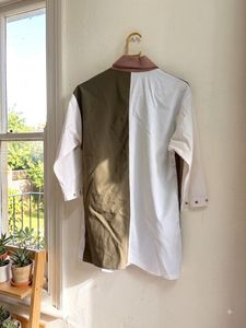 Color Block Shirt Dress