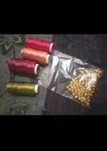 Embroidery Thread & Beads Kit(100)beads