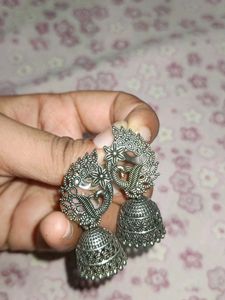 Bohemian Oxidized peacock Earrings