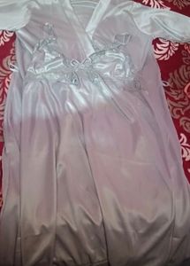 Elegant Satin Robe &amp; Nightgown Set