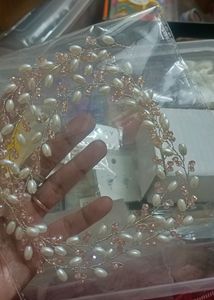 Pink Colour, Pearl Wire Korean Tiara