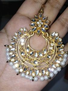 Designer Maang Tikka with Pearls