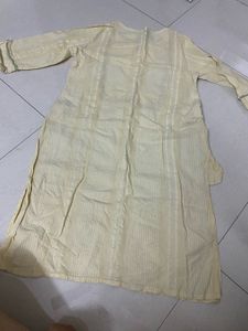 Yellow Embroidered Kurta