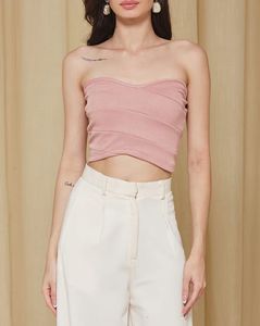 Shein Stylish Pink Tube Top