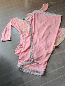 Pink Embroidere hand work bridal lehenga