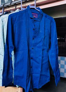 250 each Men's Solid Blue Full Sleeve Shirt
