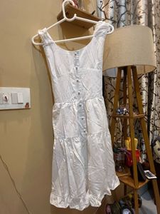 Chic White Ruffled Tiered Mini Dress