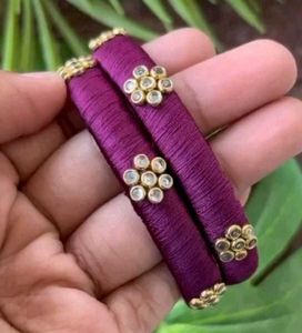 Elegant  Silk Thread Bangles any one pair
