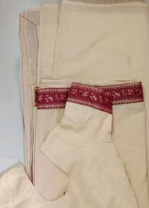 Cream saree with blouse