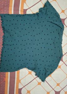 Cute Teal Polka Dot Top set of 5