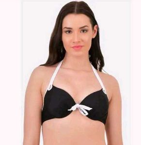 Classic Black Halter Bikini Top