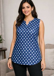 Trendy top with dittached sleeves ( new not used)