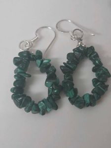 Handmade Malachite SS925 earrings