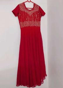 Elegant Magenta Anarkali Gown