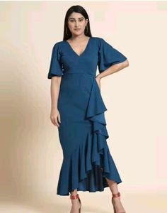 Bodycon A line One Piece Ruffle Dress
