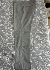 Grey White Checks Formal Pant