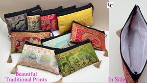Banarasi Silk Pouch Clutch Bag