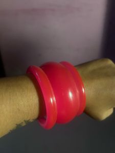 Vibrant Red Statement Bangle Set