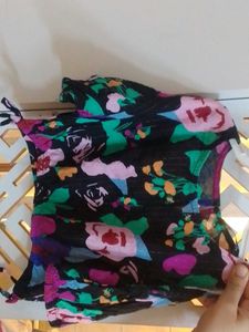 Colorful Floral Print Top