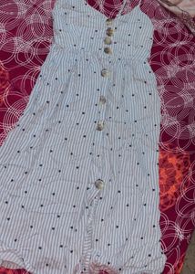Blue heart printed cute zara dress