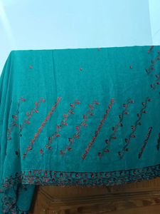 Elegant Teal Embroidered Saree
