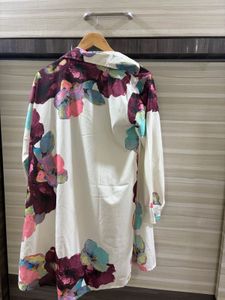 Vibrant Floral Print Dress Material