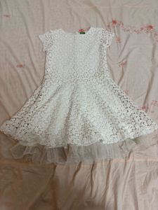 Girls White Lace Dress