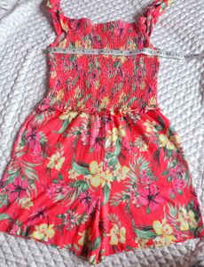 Floral Print Smocked Romper