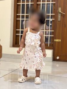 Cute Bunny Print Baby Girl Outfit