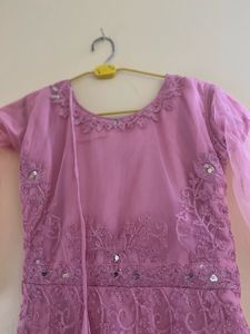 Exquisite Pink Embroidered Gown