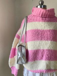 Striped Pink Knit Sweater