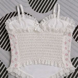 Cute Floral Corset Top