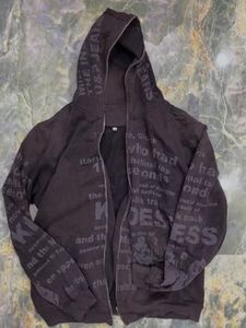 Graphic Print Zip-Up Hoodie
