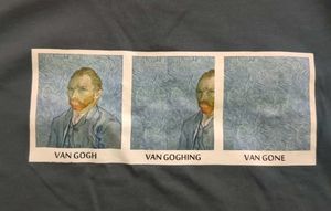 Van Gogh Art cropped tee