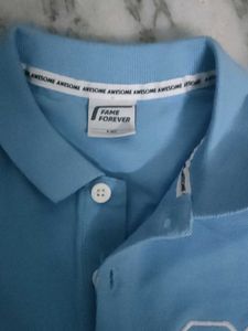 Fame Forever Boys Blue T shirt for 8 to 10 years