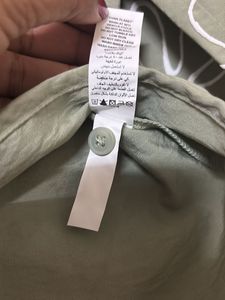 Green Button-Up Shirt with Floral Print