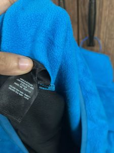 TNA Aritzia Blue Fleece Quarter Zip