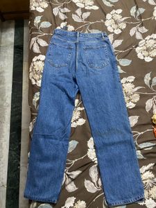 Zara Wide Leg Jeans - Blue Denim