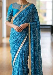 Beautiful printed Bandhani Saree