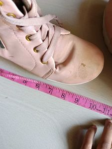 Stylish Pink Lace-Up Wedge Boots