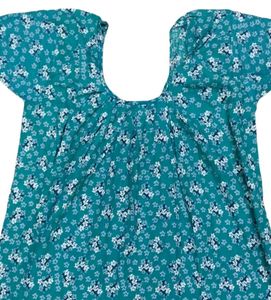 Teal Floral Print Nightgown