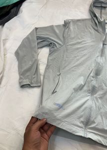 Lightweight Grey Stretchable Hooded Jacket