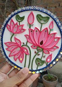 Handcrafted Lotus Lippan Art (6 Inches)