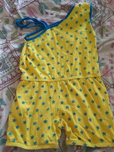 Starry Yellow Romper