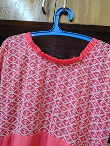XXL Elegant Peach Ethnic Gown