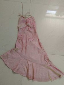 Pink Strappy Mini Dress
